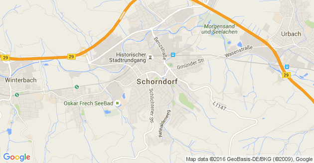 Karte Schorndorf in Württemberg