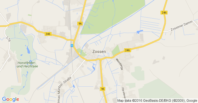 Karte Zossen in Brandenburg