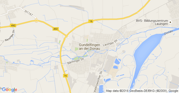 Karte Gundelfingen an der Donau