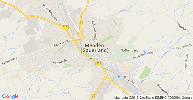 Karte Menden im Sauerland    