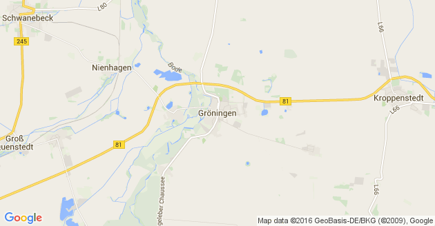 Karte Gröningen in Sachsen Anhalt