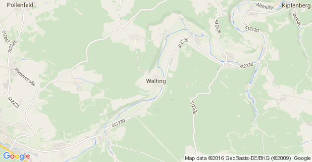 Karte Walting Kreis Eichstätt