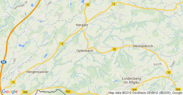 Karte Scheidegg im Allgäu