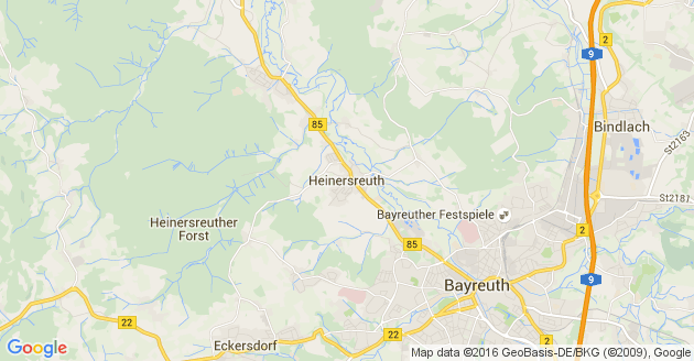 Karte Heinersreuth Kreis Bayreuth