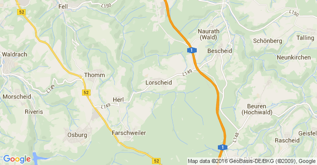 Karte Lorscheid bei Trier