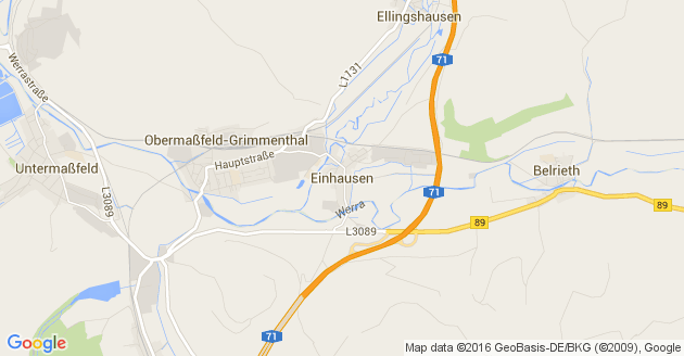 Karte Einhausen bei Meiningen