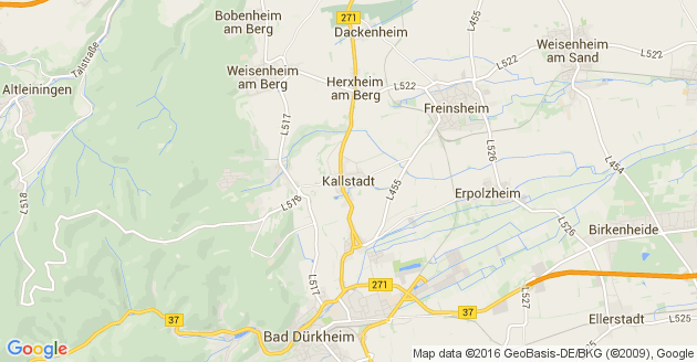 Karte Kallstadt in der Pfalz