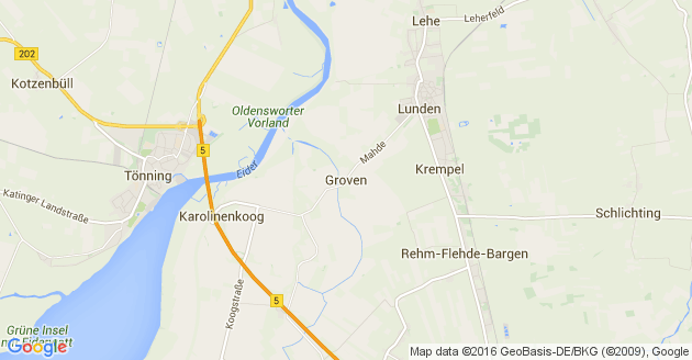 Karte Groven in Dithmarschen