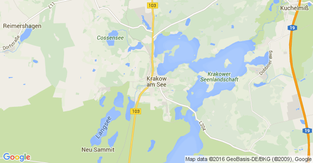 Karte Krakow am See