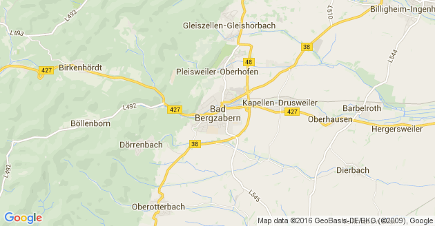 Karte Oberhausen bei Bad Bergzabern