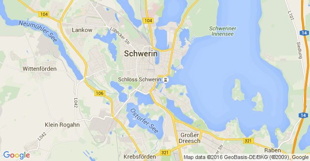 Karte Pampow bei Schwerin in Mecklenburg
