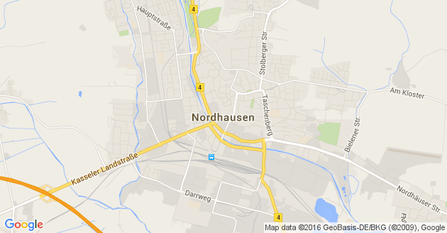 Karte Nordhausen in Thüringen