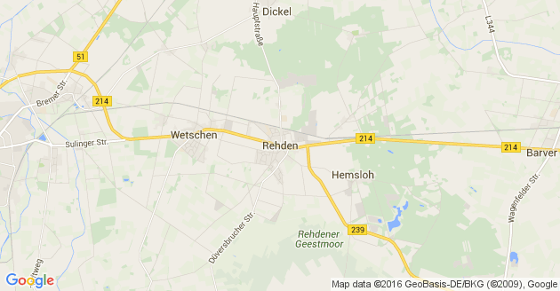 Karte Rehden