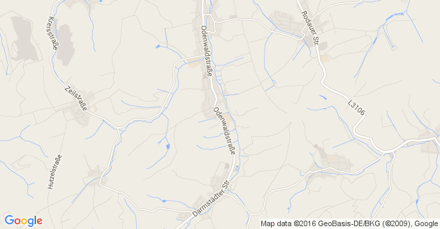 Karte Lautertal im Odenwald