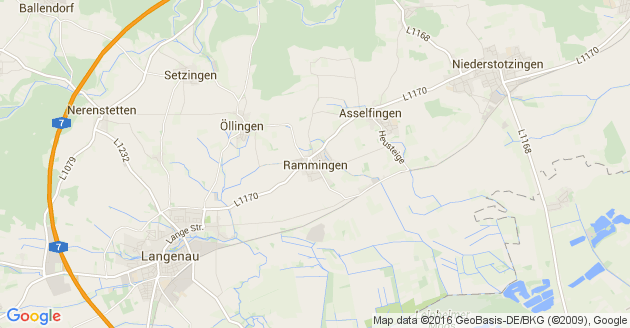 Karte Rammingen in Württemberg
