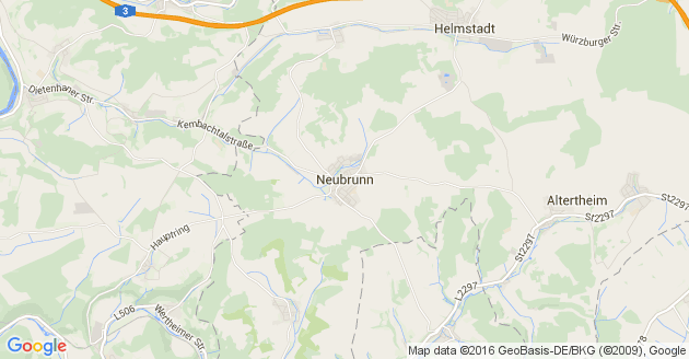 Karte Neubrunn bei Würzburg