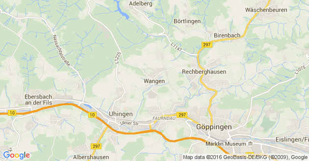 Karte Wangen Kreis Göppingen
