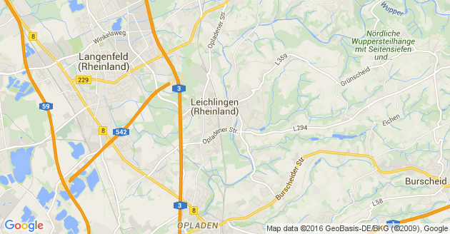Karte Leichlingen im Rheinland