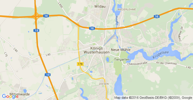 Karte Schwerin bei Königs Wusterhausen