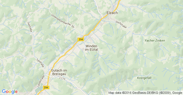 Karte Winden im Elztal