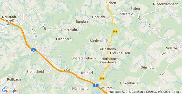 Karte Niedersteinebach