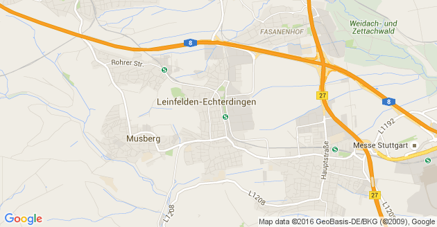 Karte Leinfelden Echterdingen