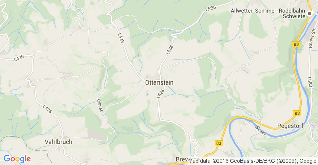 Karte Ottenstein in Niedersachsen