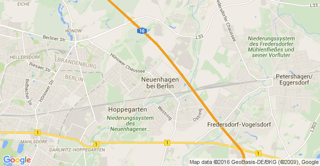 Karte Neuenhagen bei Berlin