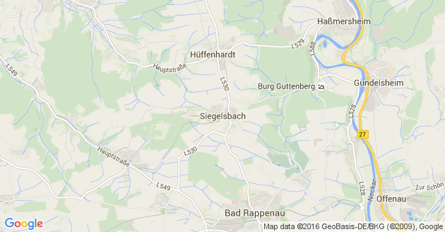 Karte Siegelsbach im Kraichgau