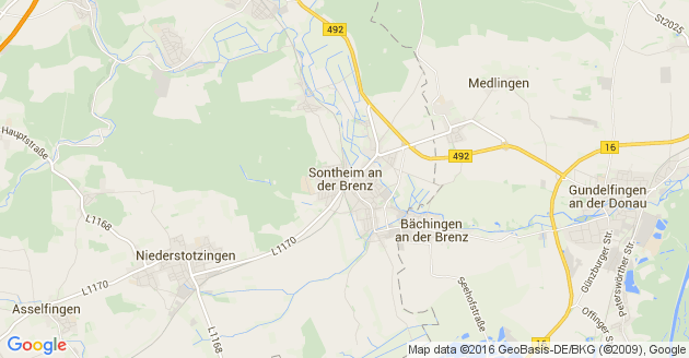 Karte Sontheim an der Brenz