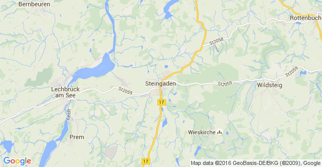 Karte Steingaden in Oberbayern