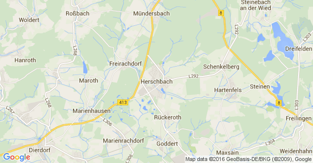 Karte Herschbach im Westerwald