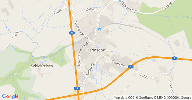 Karte Hermsdorf in Thüringen