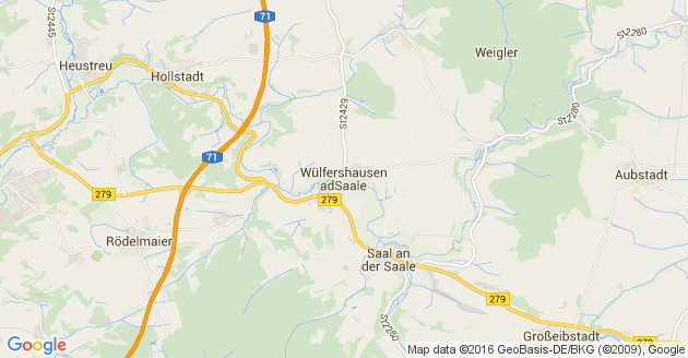 Karte Wülfershausen an der Saale