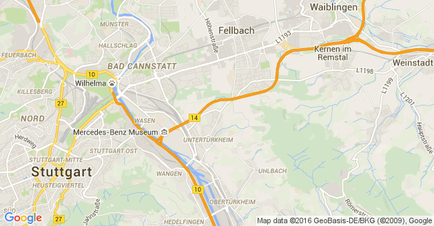 Karte Weingarten in Württemberg