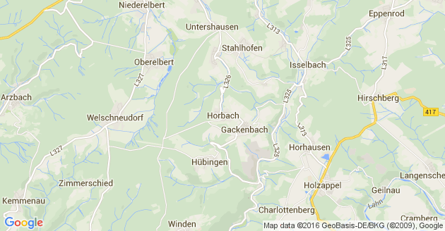 Karte Horbach im Westerwald