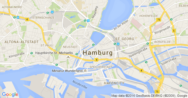 Karte Hamburg                