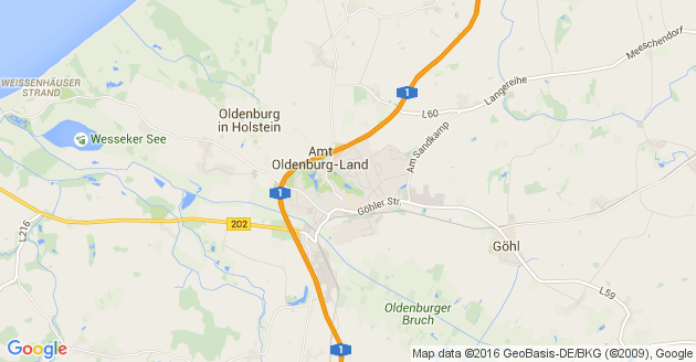 Karte Neukirchen bei Oldenburg in Holstein