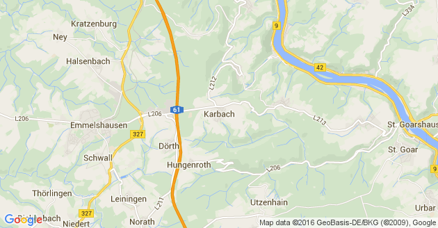 Karte Karbach im Hunsrück