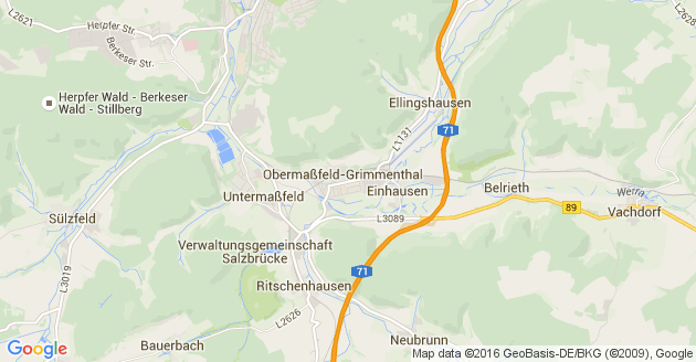 Karte Obermaßfeld Grimmenthal