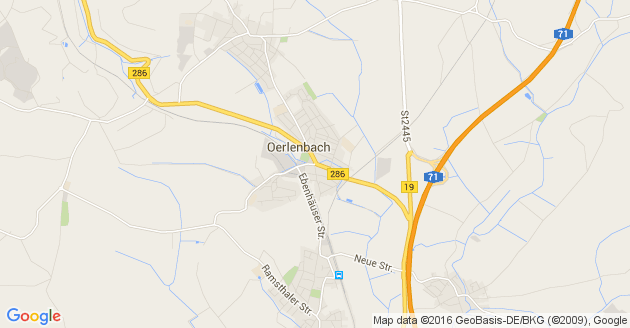 Karte Oerlenbach