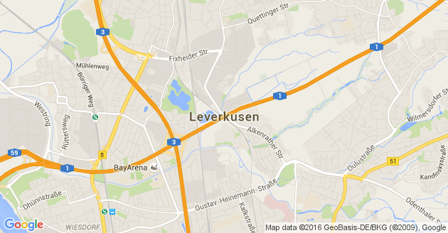 Karte Leverkusen