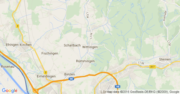 Karte Wittlingen in Baden