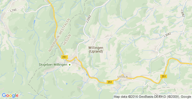 Karte Willingen Upland