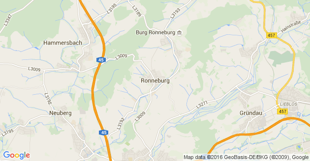 Karte Ronneburg in Hessen