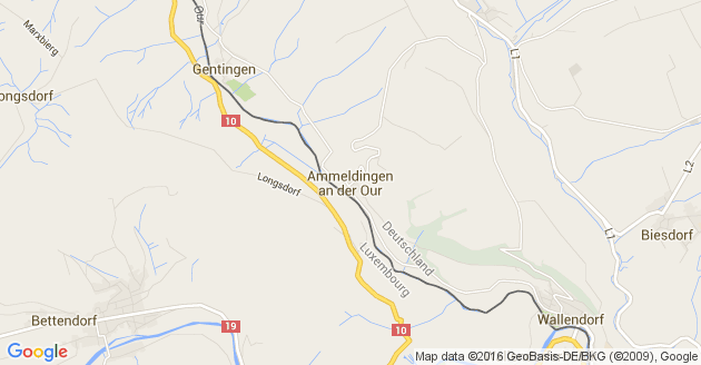 Karte Ammeldingen an der Our