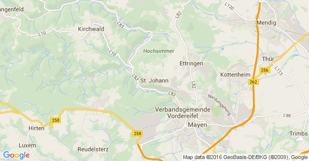 Karte Sankt Johann bei Mayen