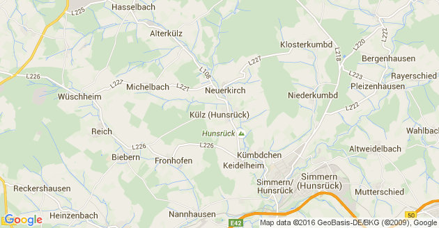 Karte Külz im Hunsrück