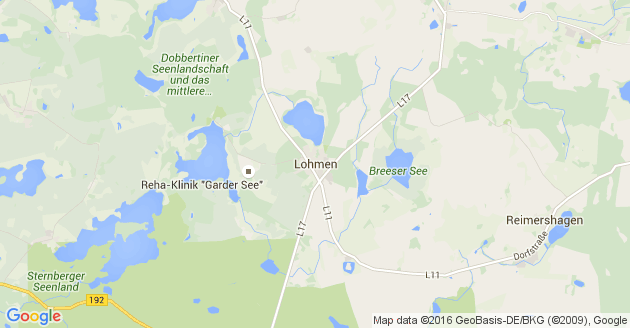Karte Lohmen bei Güstrow