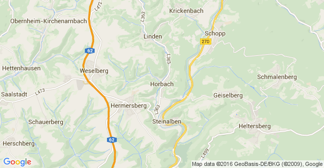 Karte Horbach in der Pfalz